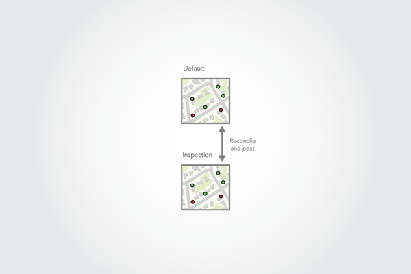 Inspection version reconciled with and posted to Default version Inspection version reconciled with and posted to Default version